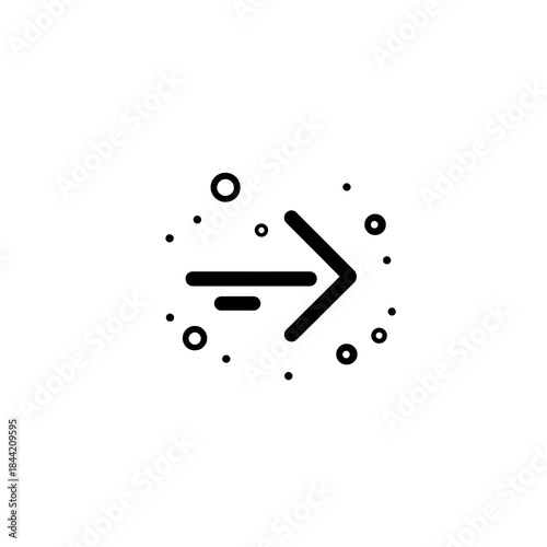 Vector logo icon for a share function in an application interface