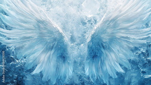 frozen eagle wing texture background, ice, bird 