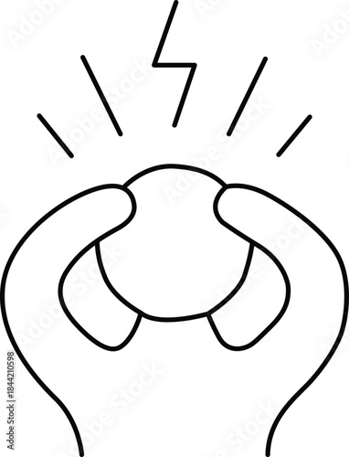 Hands together with lightning bolt Vector