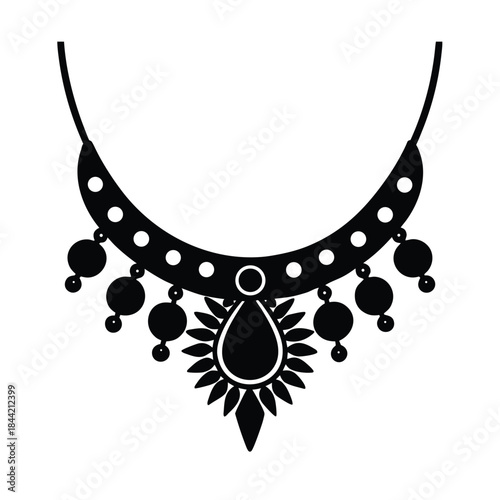 Omani Antique Necklace Vector