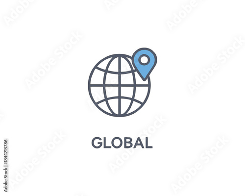 Global icon vector design illustration