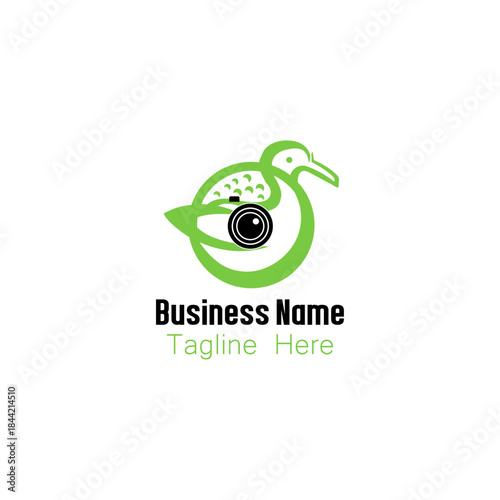Green Bird Camera Logo for Photography Business