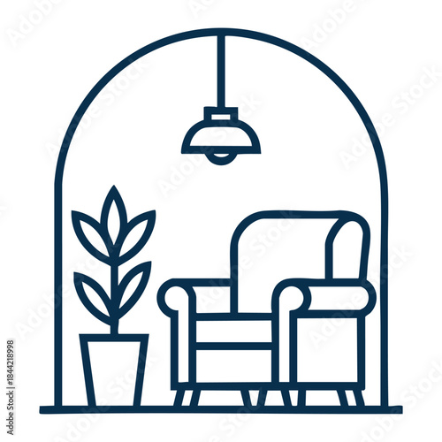 Cozy living room nook Vector