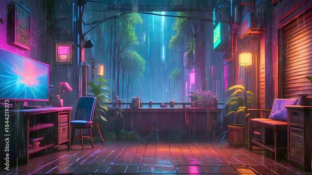 Virtual Stream Backgrounds stream overlay loop, animated virtual backgrounds, cozy living room ...