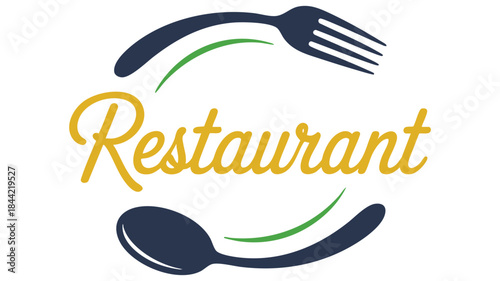 Elegant restaurant logo Vector