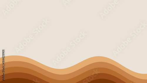 a brown and white background with a wave pattern