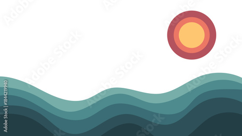 a sun setting over a sea of water