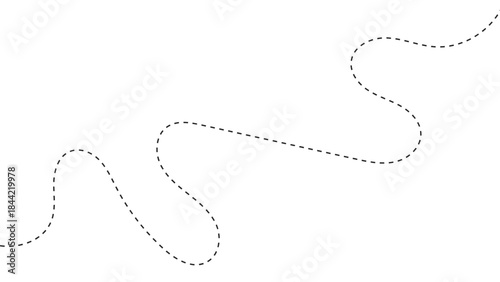 a plane is flying through the air with a dotted line