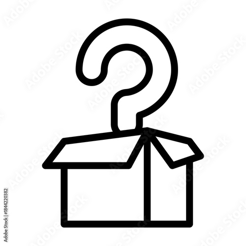 Query Box Vector Line Icon Design