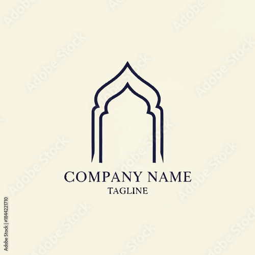 Vector illustration of wine bottle and candle flame logo design for business sign or holiday decoration concept