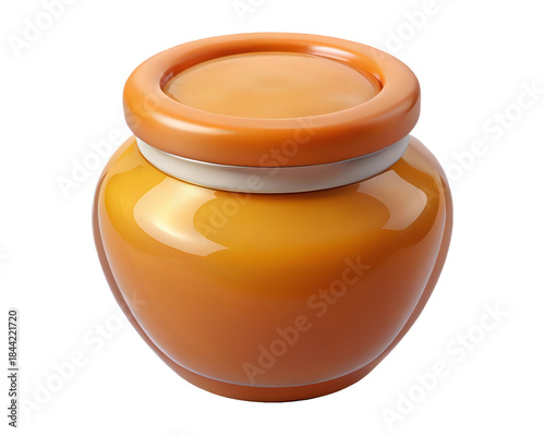 honey jar ,isolated on transparent png 3d style
