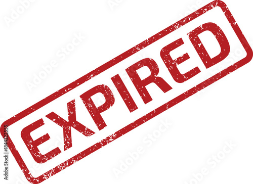 Bold red failed rubber stamp prominently displays a message of unsuccessfulness or an outcome that did not pass