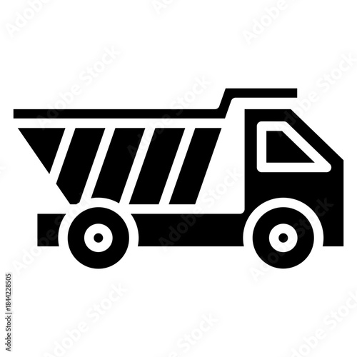 Dump Truck Glyph Icon