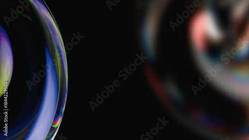 3D Liquid Chrome Glass Background Abstract Iridescent Technology Shape Transparent PNG Wallpaper