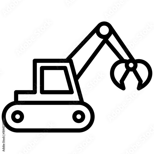 Forestry Machine Outline Icon