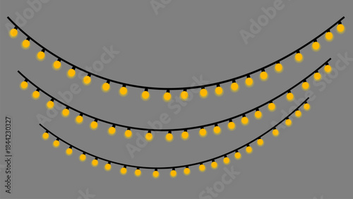 Vibrant Yellow String Lights Decor for Celebrations and Festive Illumination