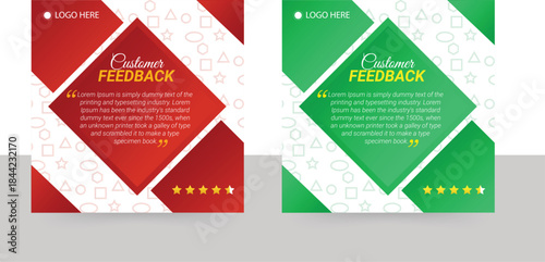 Client Testimonial Review Template for Social Media and Web Banner