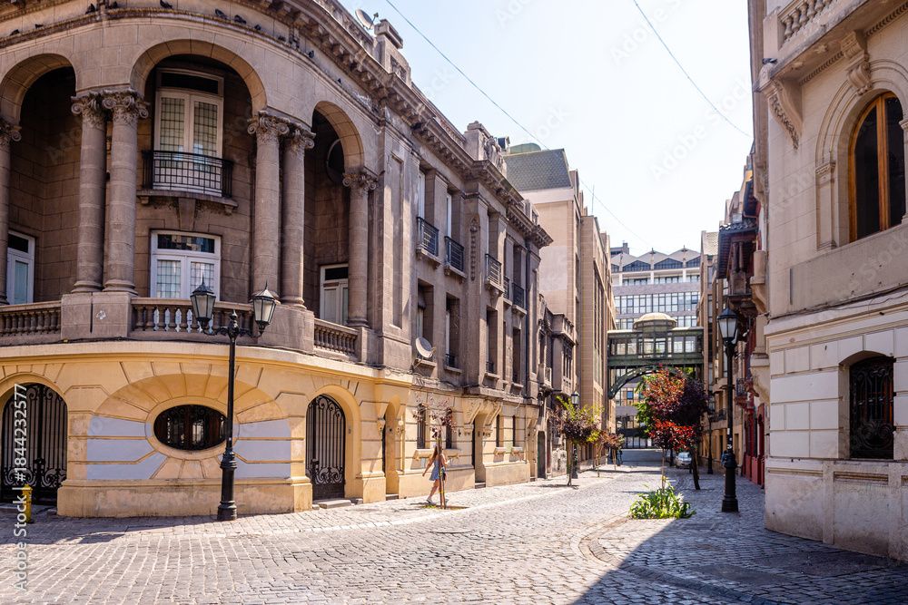 Fototapeta premium views of Paris Londres neighborhood in Santiago de Chile