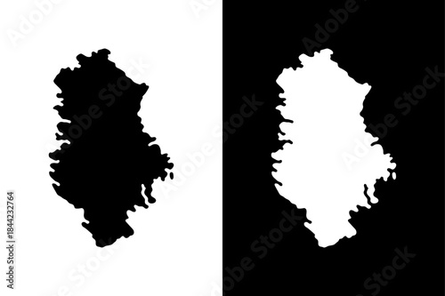 Albania Silhouette Map Vector Illustration for Presentations and Data Visualization
