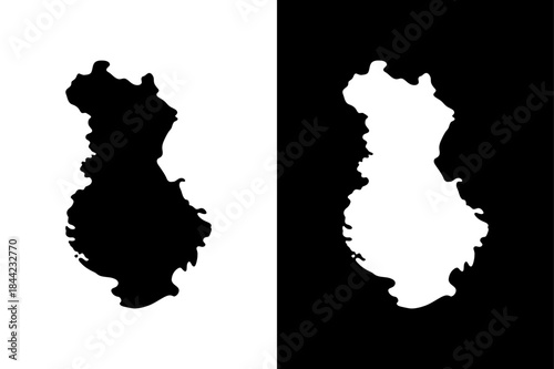 Albania Map Silhouette Icon Vector for Education and Infographic Design