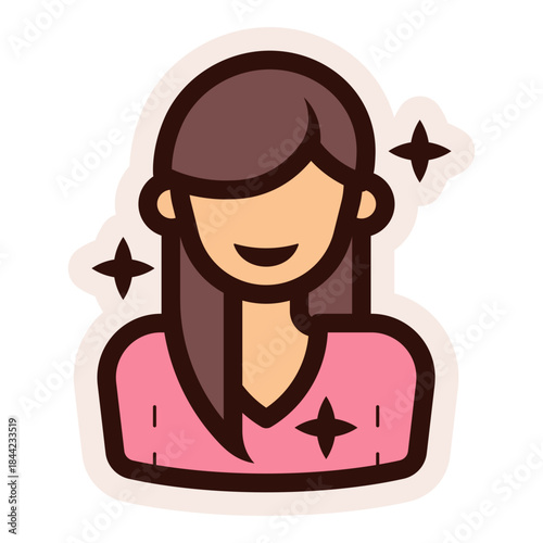 female celebrity icon sticker