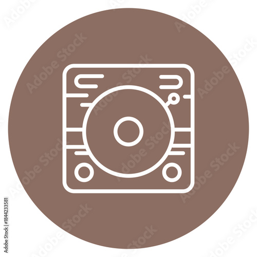 CD Player icon vector image. Can be used for Retro.