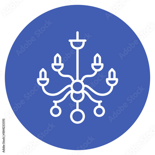Chandelier icon vector image. Can be used for Retro.