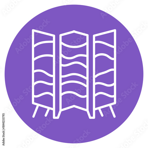 Folding Screen icon vector image. Can be used for Retro.