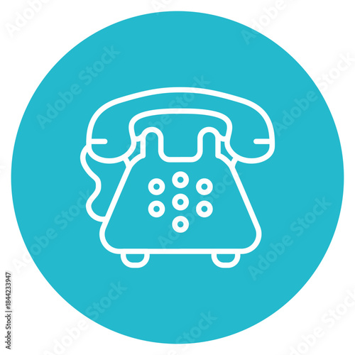 Telephone icon vector image. Can be used for Retro.