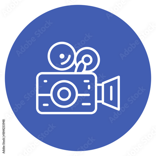 Video Camera icon vector image. Can be used for Retro.