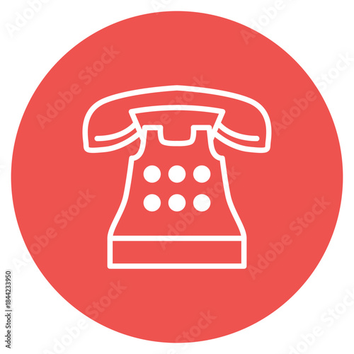 Telephone icon vector image. Can be used for Retro.