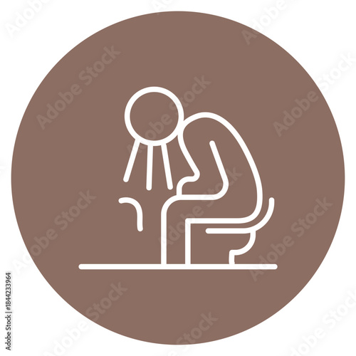 Bulimia icon vector image. Can be used for Psychology.