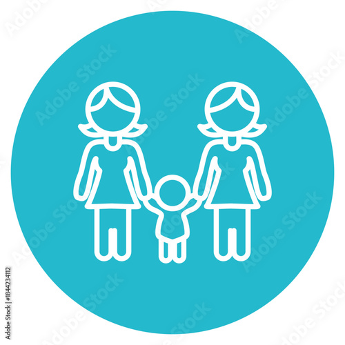 Family Psychology icon vector image. Can be used for Psychology.