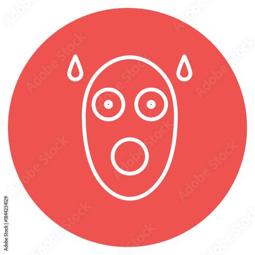 Fear icon vector image. Can be used for Psychology.