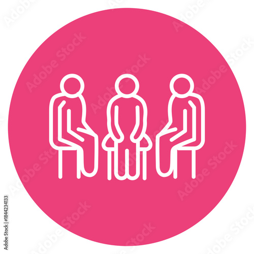 Group Therapy icon vector image. Can be used for Psychology.