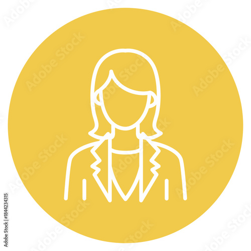 Psychologist Female icon vector image. Can be used for Psychology.