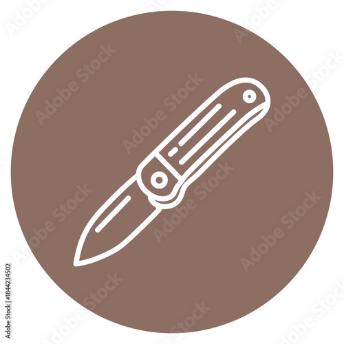 Pocket Knife icon vector image. Can be used for Adventure.