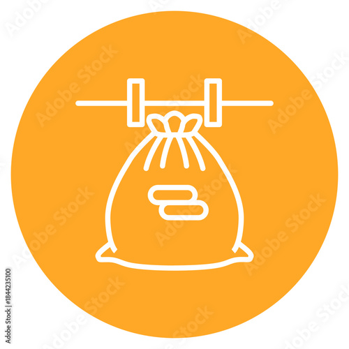 Laundry Bag icon vector image. Can be used for Laundry.
