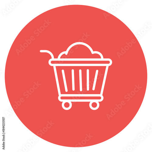 Laundry Trolley icon vector image. Can be used for Laundry.