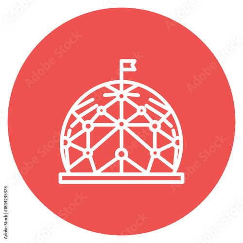Geodesic Dome icon vector image. Can be used for Trekking.