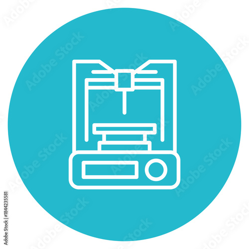3d Printer icon vector image. Can be used for Printing.