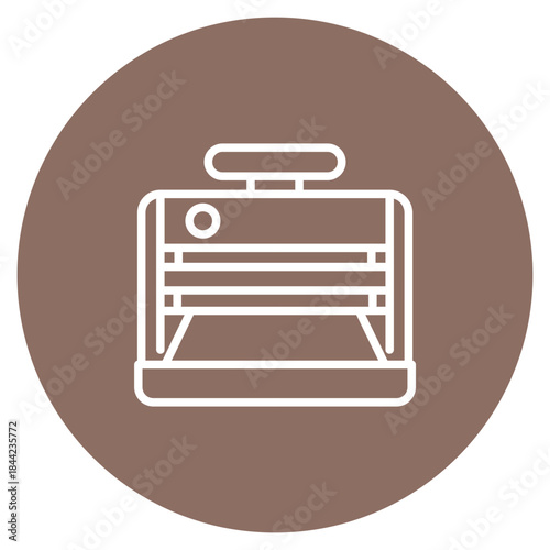 Paper Cutter icon vector image. Can be used for Printing.