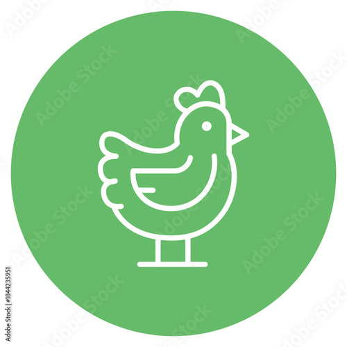 Chicken icon vector image. Can be used for Carnival.