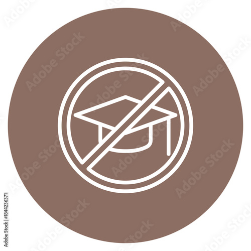 No Education icon vector image. Can be used for Homeless.