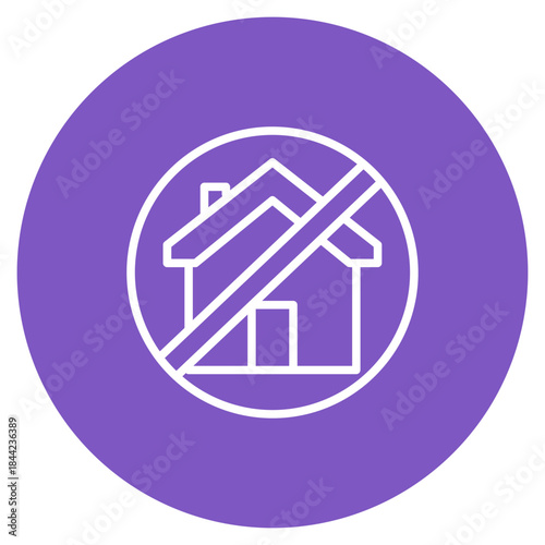 No House icon vector image. Can be used for Homeless.