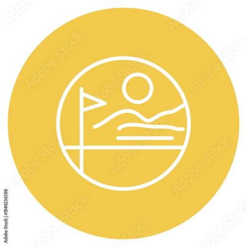 Fairway icon vector image. Can be used for Golf.