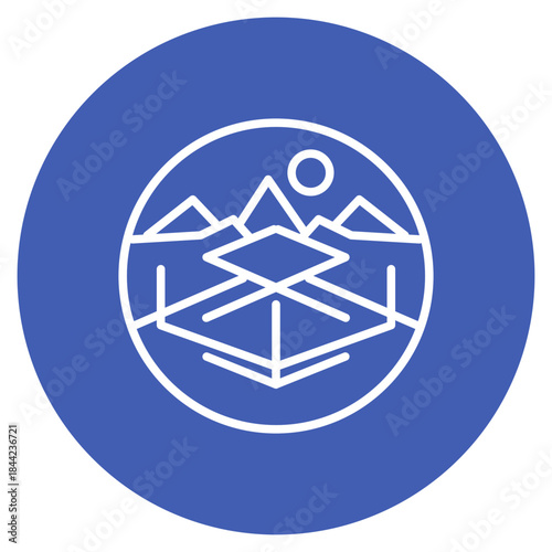 Out Of Bounds icon vector image. Can be used for Golf.