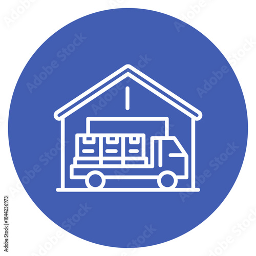 Warehouse icon vector image. Can be used for Supply Chain.