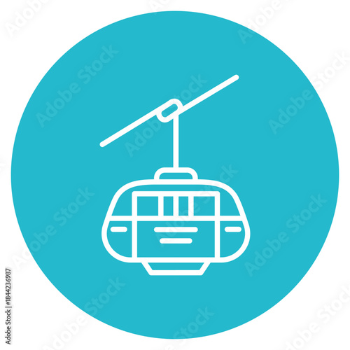 Cable Car icon vector image. Can be used for Ski Resort.