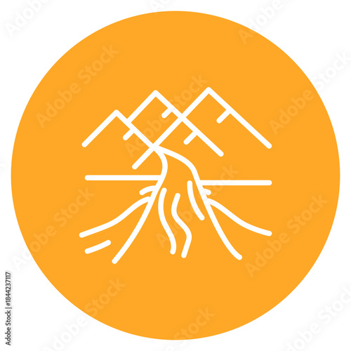 Ski Run icon vector image. Can be used for Ski Resort.